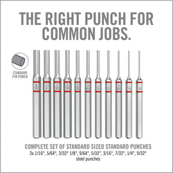 Armorer’s Master Hammer and Accu-Punch 11-Piece Standard Pin Punch Set