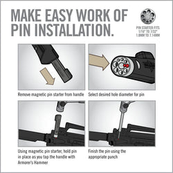 Armorer’s Master Hammer and Accu-Punch 11-Piece Standard Pin Punch Set
