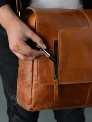 Wilson Tan Leather Crossbody Bag