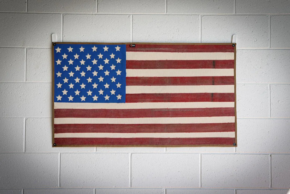 American Flag - Fire Hose - Vintage