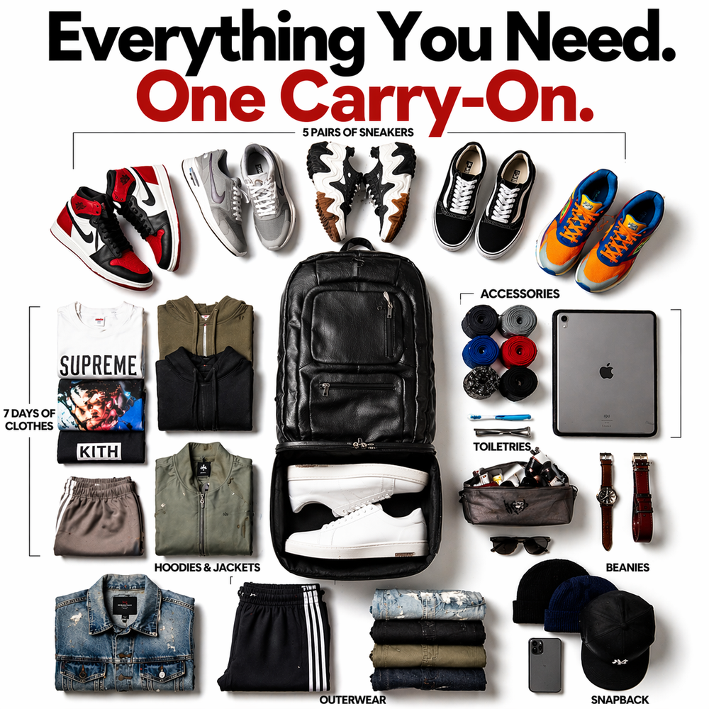 Black Leather Patented Carry On Backpack (Only 300 Made)