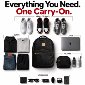 Black Leather Commuter Bag