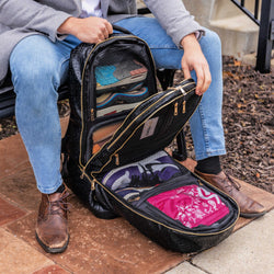 Monogram Leather 3 Bag Set (Signature Backpack, Commuter and Duffle Bag)