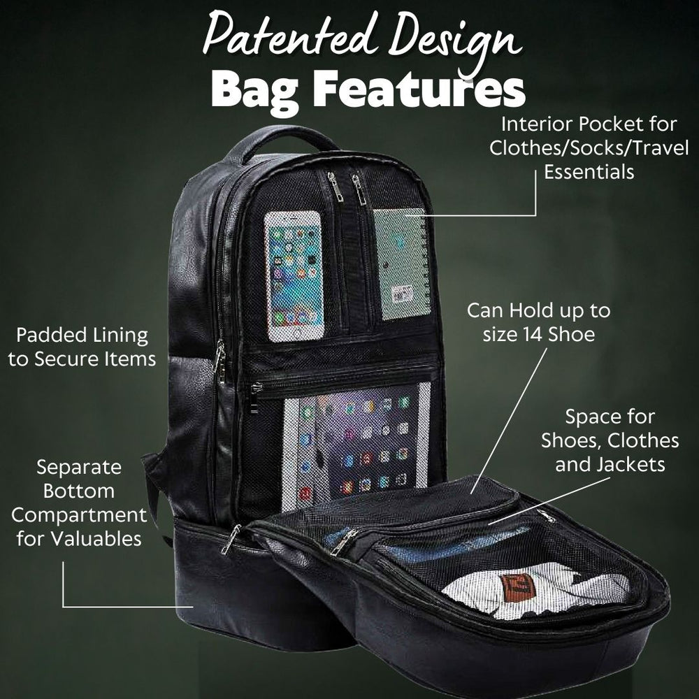 Black Leather Patented Carry On Backpack (Only 300 Made)